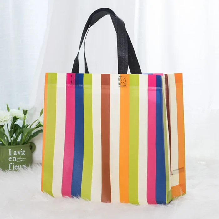 New Women Foldable Shopping Bag Reusable Eco Tote Pouch Large Non-woven Shopper Bags Canvas Travel Grocery Shopping Bags
