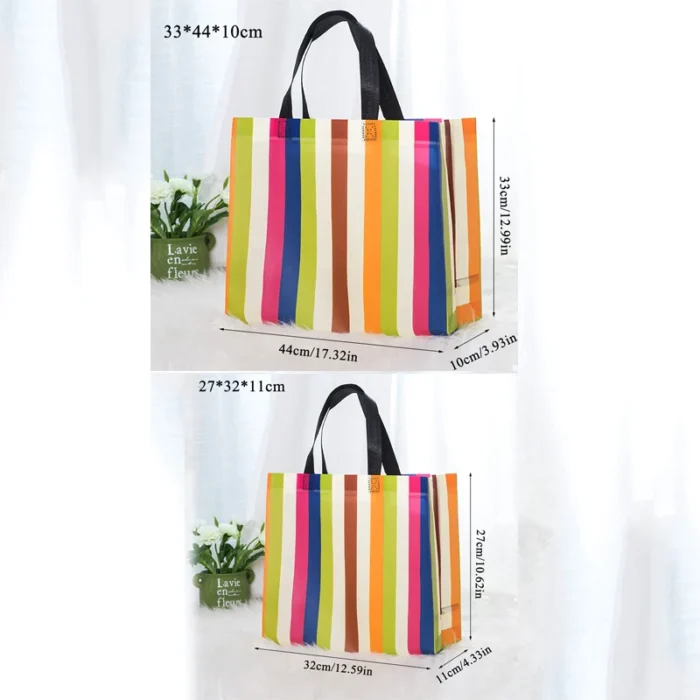 New Women Foldable Shopping Bag Reusable Eco Tote Pouch Large Non-woven Shopper Bags Canvas Travel Grocery Shopping Bags - Image 2