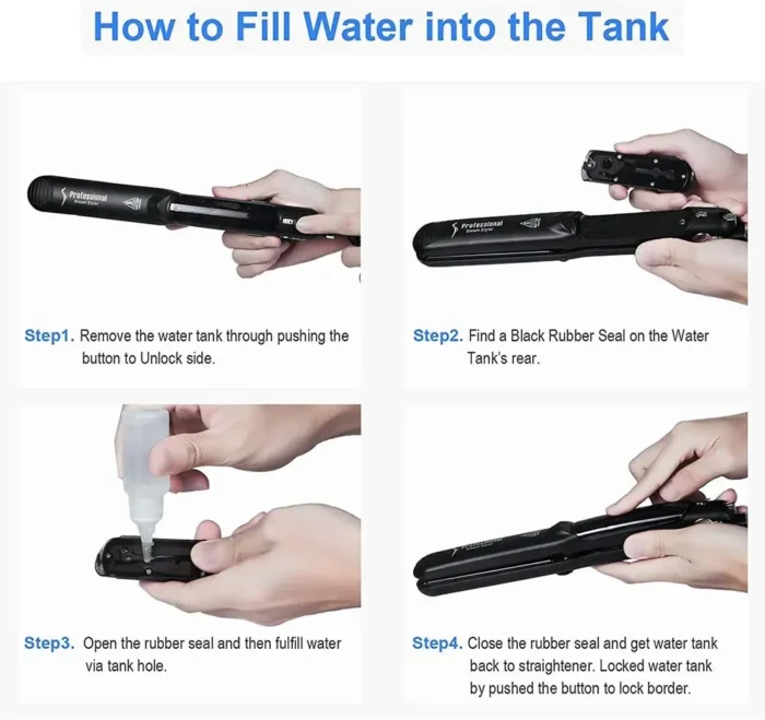 2 in 1 Steam Hair Straightener Professional Hair Iron Adjustable Temperature Fast Heating Hair Straightening Hair Curling Iron - Image 7