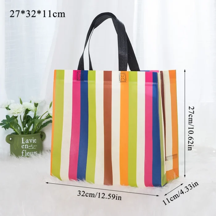 New Women Foldable Shopping Bag Reusable Eco Tote Pouch Large Non-woven Shopper Bags Canvas Travel Grocery Shopping Bags - Image 4