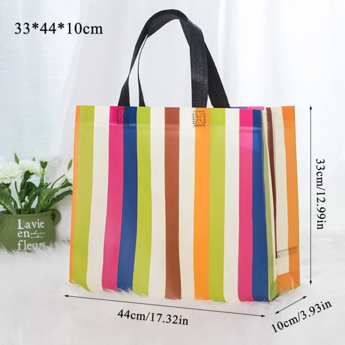 New Women Foldable Shopping Bag Reusable Eco Tote Pouch Large Non-woven Shopper Bags Canvas Travel Grocery Shopping Bags - Image 3