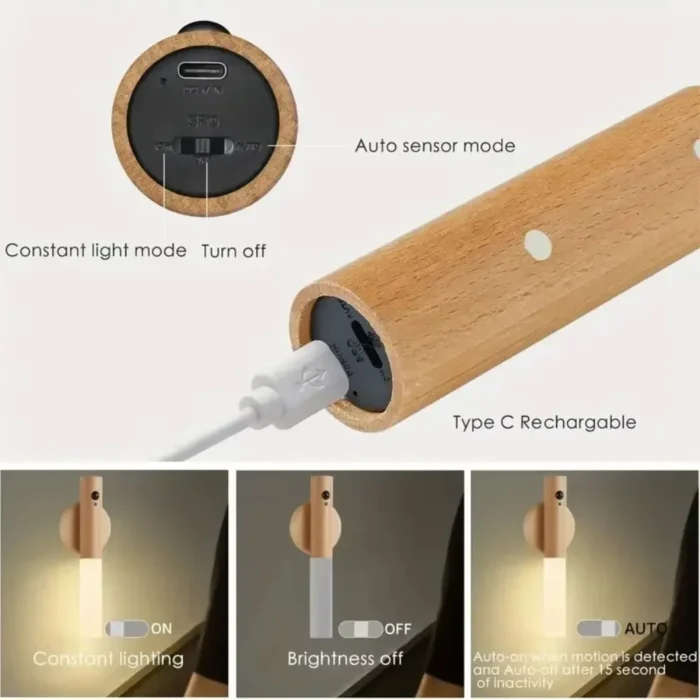 Bedroom Lamp Lighting Lamps Wall Decor Led Lights Home Decor Items Interior Wall Light Room Decoration Accessories Rechargeable - Image 5