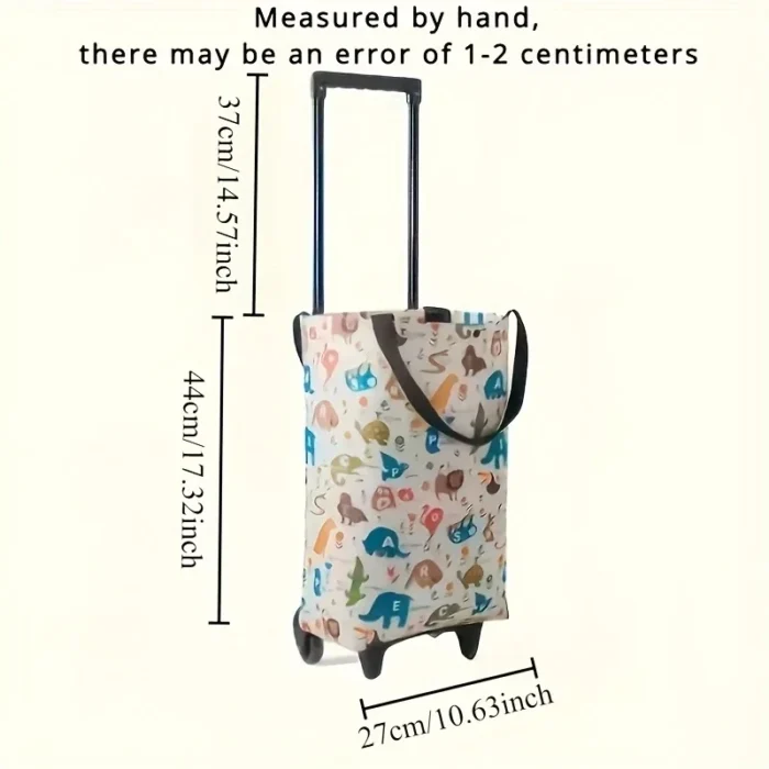 Foldable Oxford cloth shopping cart, large-capacity handheld premium bag – for outdoor, commercial, grocery & delivery. - Image 3