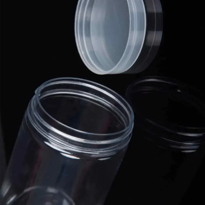 Plastic Seal Bottle PET Clear Empty Packing Bottle Circular Bucket Storage Biscuit Jar Food Grade Sealed Cans Tank Container - Image 4