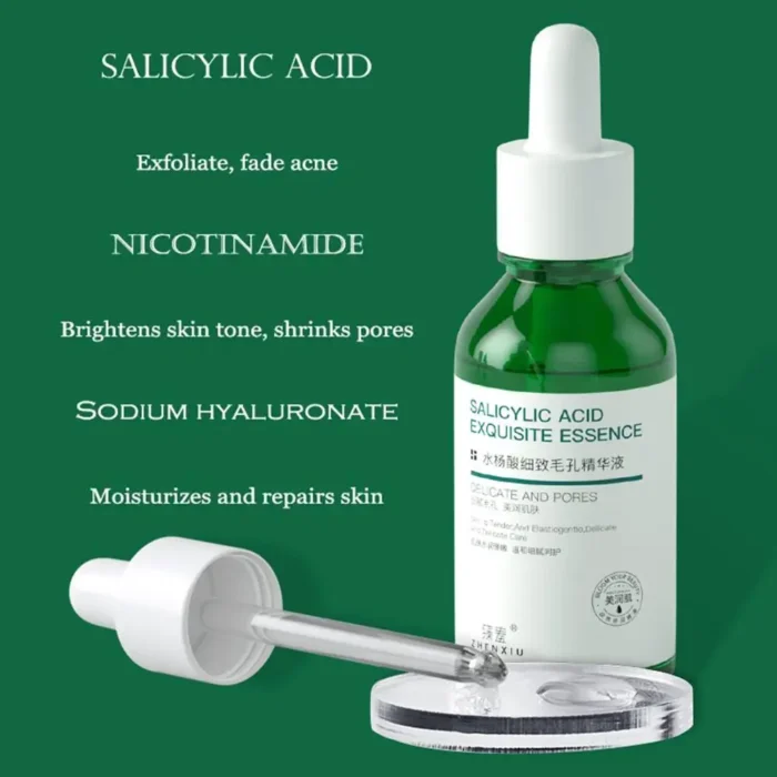 Salicylic Acid Pore Shrinking Essence Anti-acne Exfoliating Blackhead Remover Face Spot Removal Essence Beauty Health Skin Care - Image 7