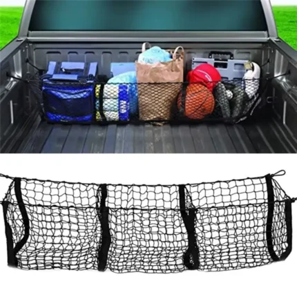 Cargo Net Trunk Bed Organizer Mesh Storage Net Truck Accessories Bed Grocery Holder for SUV Car Pickup Truck Bed