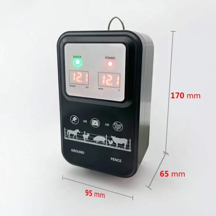 10KM Electric Fence Energiser for Cattle Sheep Horse Animals Farm Livestock Pulse Transformer Device Electric Shepherd Kit 12V - Image 2