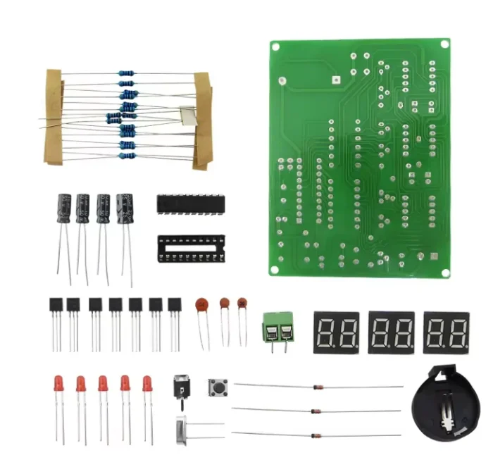 DIY Kits AT89C2051 Electronic Clock Digital Tube LED Display Suite Electronic Module Parts and Components DC 9V - 12V - Image 3