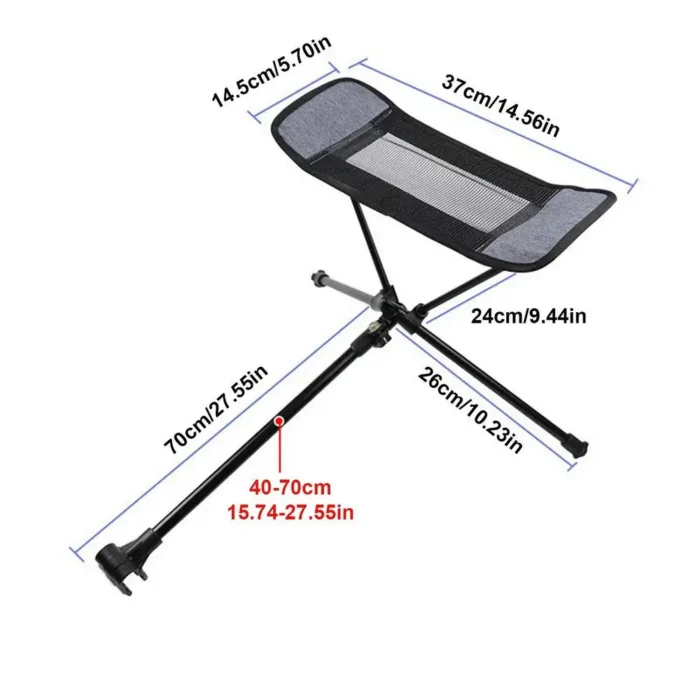 Portable Foot Rest Fishing Rest Footstool Camping Footrest With Retractable Legs For Picnic Hiking Beach Outdoors - Image 5