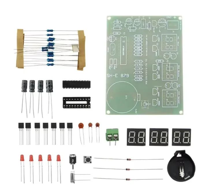 DIY Kits AT89C2051 Electronic Clock Digital Tube LED Display Suite Electronic Module Parts and Components DC 9V - 12V - Image 2