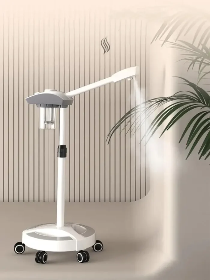 Ozone Facial Steamer Warm Mist Sprayer for Deep Skin Cleansing Hydrating Whitening Face Spa Steamer for Home Salon Use