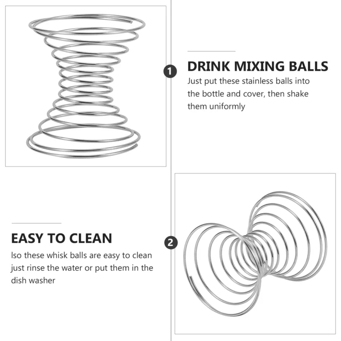 10 Pcs Stainless Steel Whisk Balls Shake Cup Protein Powder Stirring Practical Kitchen Bar Tools Household Mixing - Image 5